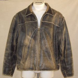 Distressed Leather Jacket